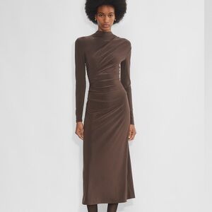 Aritzia Wilfred Fernanda Dress, color Rich Mocha Brown